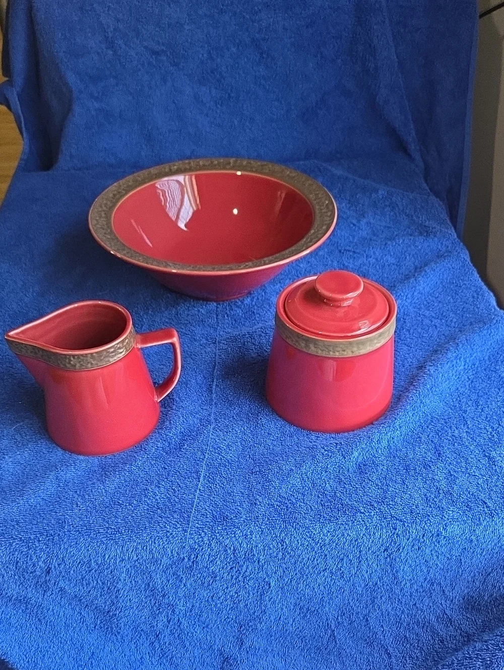 Sango Rustic Cramberry Stoneware